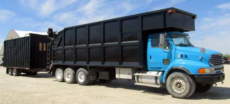 H-1040 2006 Sterling Grapple Truck W/ Custom 50 Yard Dump Trailer