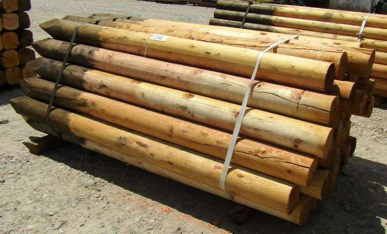 H-448  Wooden Fence Posts  (40)