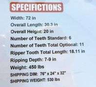 H-850 Wolverine Skid Steer Ripper