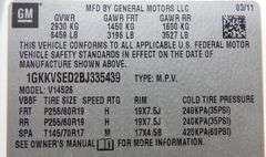 H-255 2011 GMC Acadia AWD