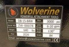 H-845  Wolverine Skid Steer Snow Plow
