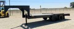H-233 1986 Specially Constructed Flatbed Gooseneck Trailer