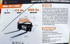 H-864 Wolverine Skid Steer Pallet Forks