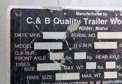 H-768 1993 C&B Horse Trailer