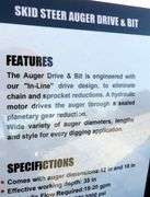 H-856 Wolverine Skid Steer Auger