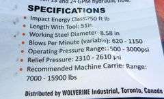 H-849 Wolverine Skid Steer Post Driver