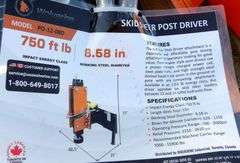 H-849 Wolverine Skid Steer Post Driver