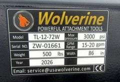 H-800 Wolverine 72" Skid Steer Rototiller
