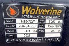 H-802  Wolverine 72" Skid Steer Rototiller