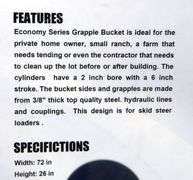 H-847  Wolverine Skid Steer Grapple Bucket