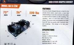 H-847  Wolverine Skid Steer Grapple Bucket
