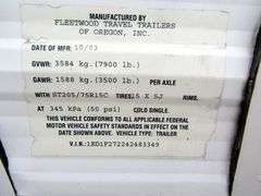 H-1096 2004 Fleetwood Wilderness Travel Trailer