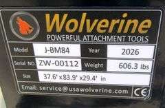 H-844 Wolverine Skid Steer Snow Plow
