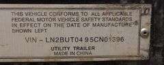 H-1062 Utility Trailer