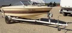 H-1006 1984 Sun Dance 16' Boat & Trailer