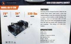 H-846  Wolverine Skid Steer Grapple Bucket