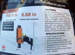 H-848 Wolverine Skid Steer Post Driver