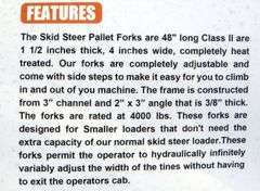 H-864 Wolverine Skid Steer Pallet Forks