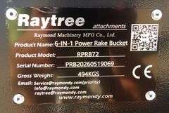 H-627 Raytree 6-in-1 Power Rake Bucket