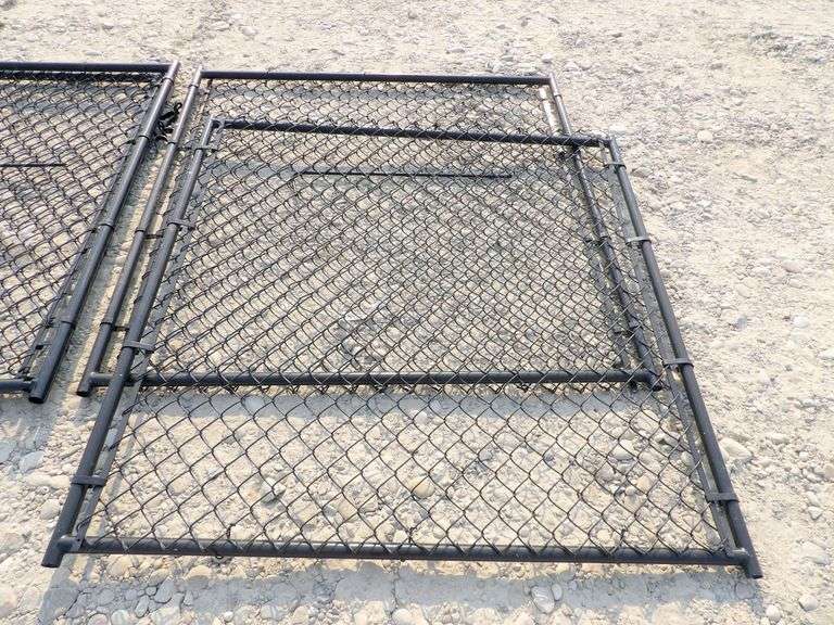 A-183 Unused Black Metal Chainlink Gates