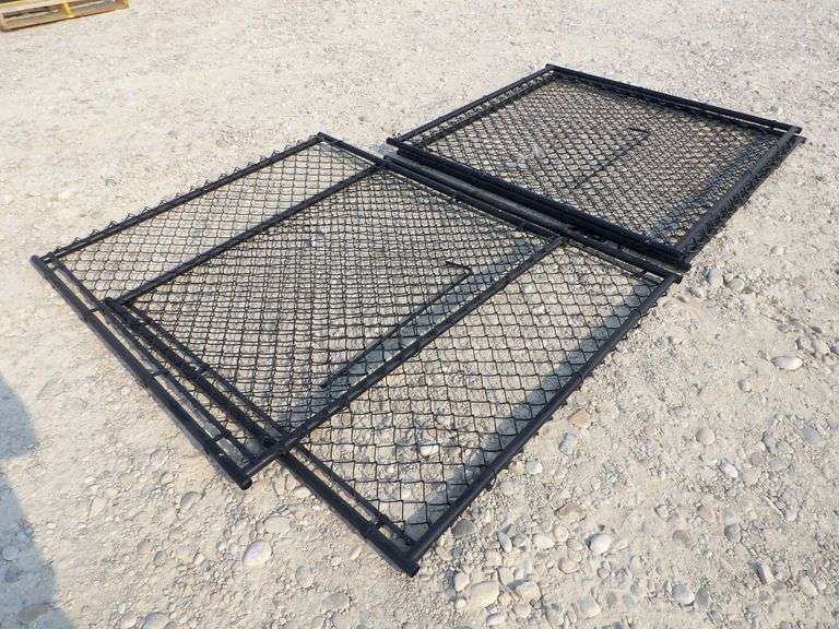A-182 Unused Black Metal Chainlink Gates