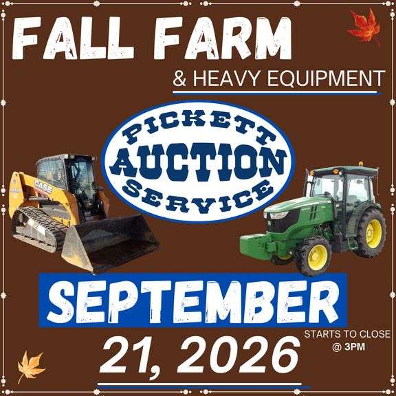 FALL FARM & HEAVY EQUIPMENT ONLINE AUCTION 2026