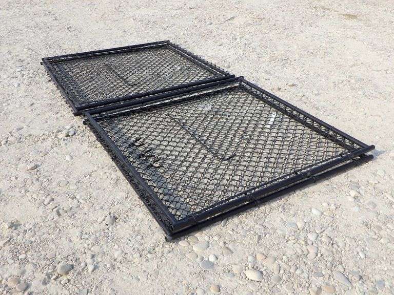 A-185 Unused Black Metal Chainlink Gates