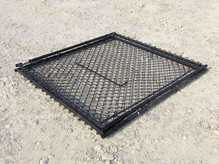 A-179 Unused Black Metal Chainlink Gates