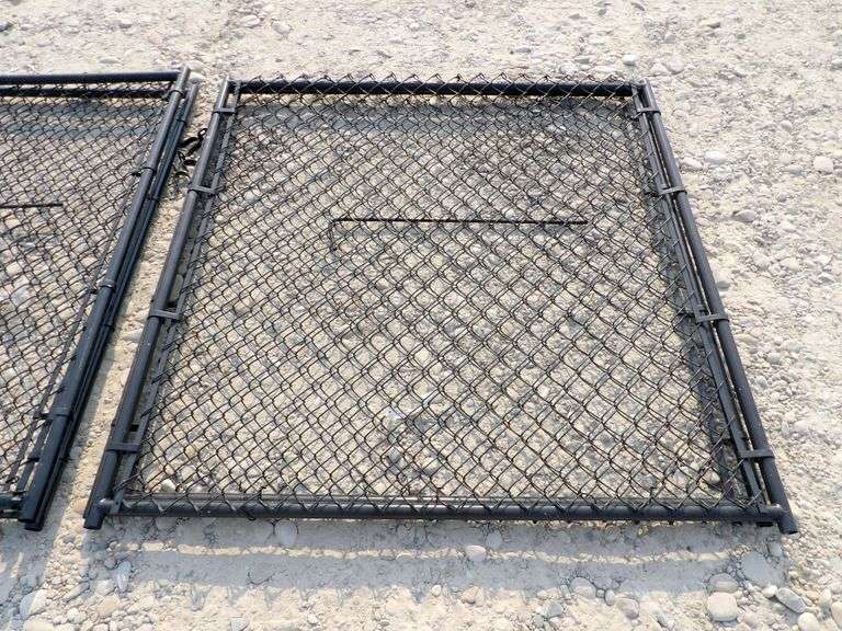 A-181 Unused Black Metal Chainlink Gates