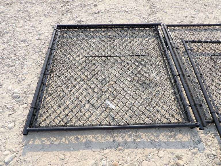 A-185 Unused Black Metal Chainlink Gates