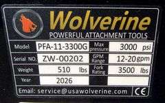 A-211  Unused Wolverine Hydraulic Skid Steer Pallet Forks