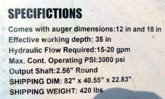 A-212  Unused Wolverine Skid Steer Auger (2)