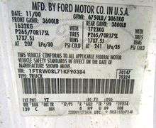 H-1298  2001 Ford F-150 Lariat 4x4 Pickup