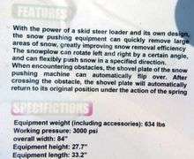 A-204  Unused Wolverine Skid Steer Plow