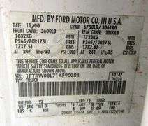 H-1298  2001 Ford F-150 Lariat 4x4 Pickup