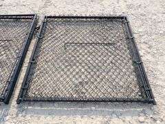 A-185 Unused Black Metal Chainlink Gates