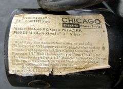 A-226 Chicago Electric 14" Cutoff Saw