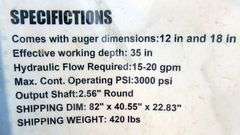A-200 Unused Wolverine Skid Steer Auger (2)