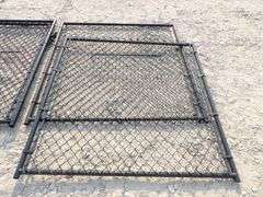 A-185 Unused Black Metal Chainlink Gates