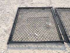A-185 Unused Black Metal Chainlink Gates