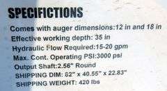 A-209  Unused Wolverine Skid Steer Auger (2)