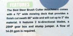 A-201  Unused Skid Steer Brush Field Mower