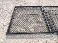 A-185 Unused Black Metal Chainlink Gates
