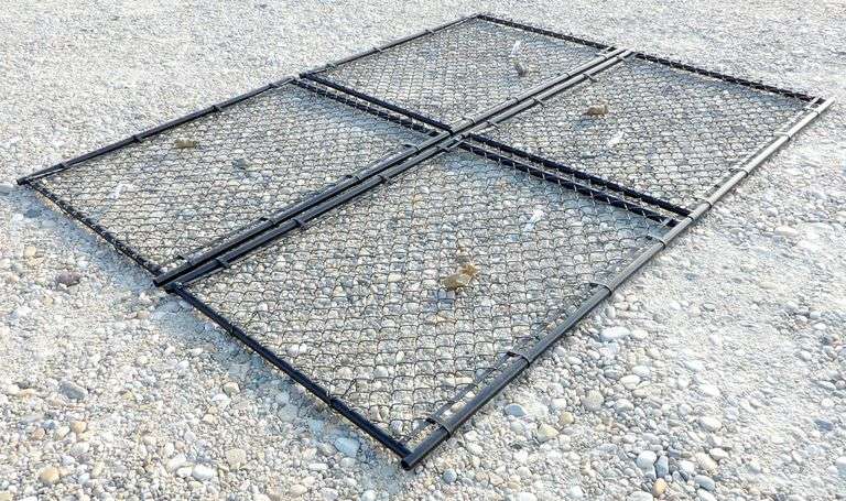 A-181 Unused Black Metal Chainlink Gates