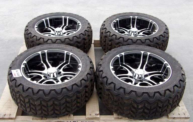 A-348 Golf Cart Tires & Wheels (4)