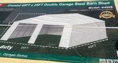 A-488 Unused 45' x 25' Double Garage Steel Barn