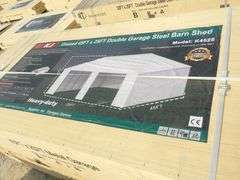 A-488 Unused 45' x 25' Double Garage Steel Barn