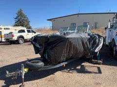 1971 HOMEMADE BOAT TRAILER  W/ MARK TWAIN BOAT