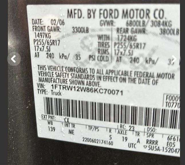 2006 FORD  F-150