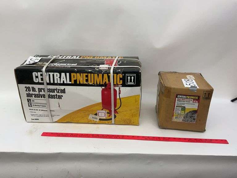 Central Pneumatic Abrasive Blaster & Medai